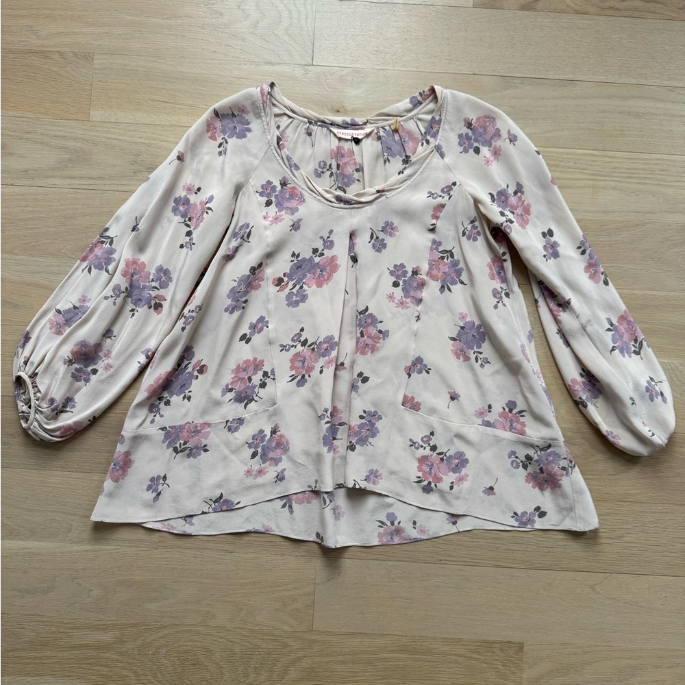 Rebecca Taylor Flowy Floral Print Women's Top